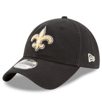 Men's New Orleans Saints New Era Black Core Classic 9TWENTY Adjustable Hat 2786185